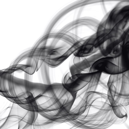 Picture of WHITE SMOKE ABSTRACT SQUARE