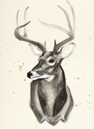 Picture of WATERCOLOR DEER HEAD 3