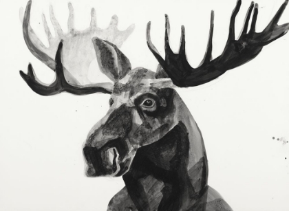 Picture of WATERCOLOR MOOSE
