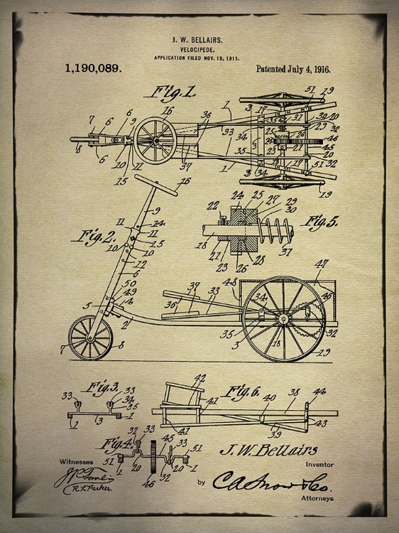 Picture of BICYCLE PATENT 4 BUFF