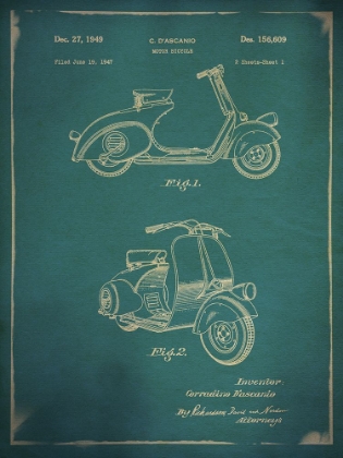 Picture of SCOOTER PATENT 1 BLUE