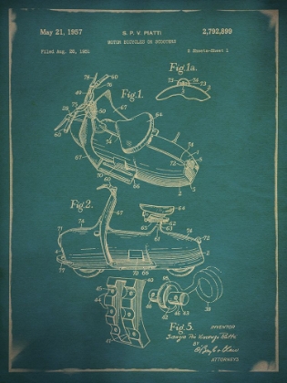 Picture of SCOOTER PATENT 3 BLUE