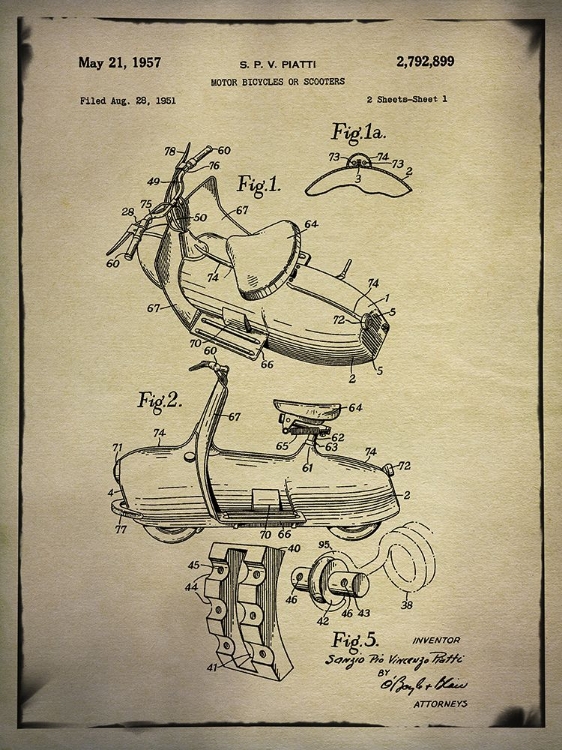 Picture of SCOOTER PATENT 3 BUFF