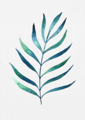 Picture of BLUE AND GREEN WATERCOLOR LEAVES 2