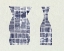 Picture of DASHED MODERN VASES I