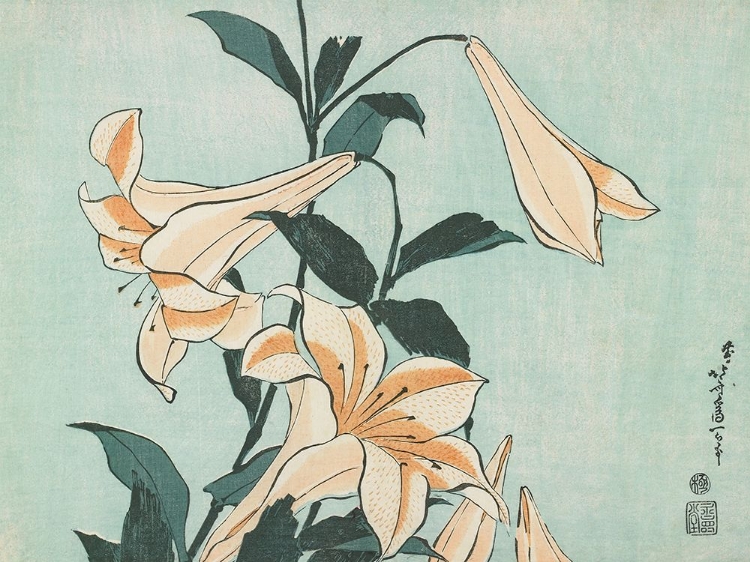 Picture of KATSUSHIKA HOKUSAI FLORAL II