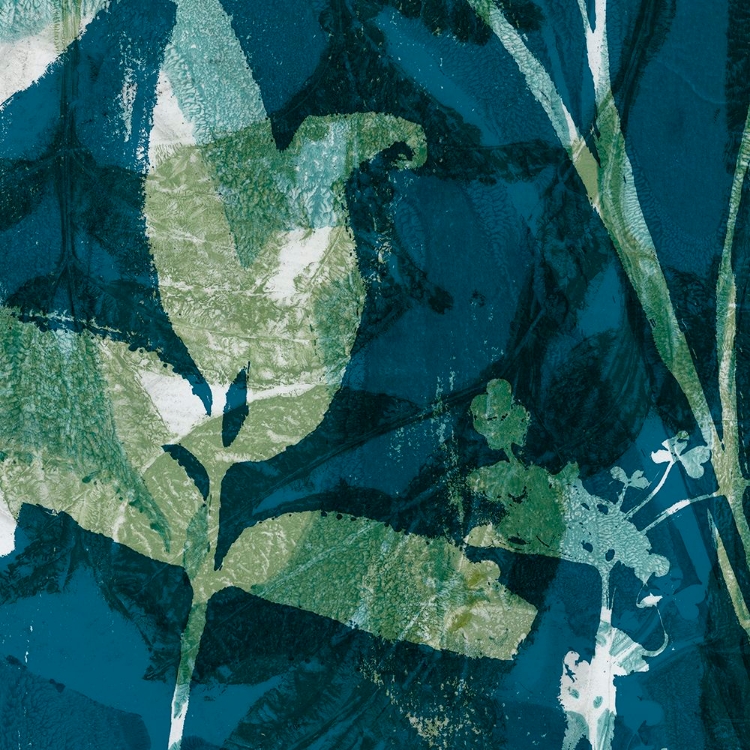 Picture of BOTANICAL IMPRINTS IN BLUE I