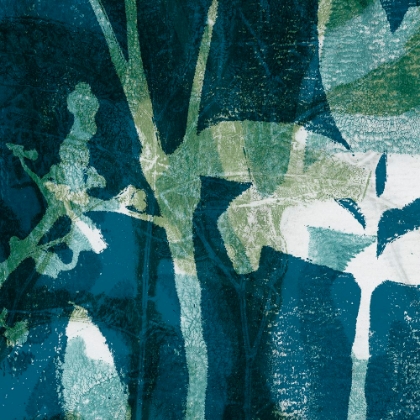 Picture of BOTANICAL IMPRINTS IN BLUE II