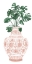 Picture of PALMS IN PASTEL VASE I