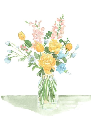 Picture of PASTEL BOUQUET OF FLOWERS I