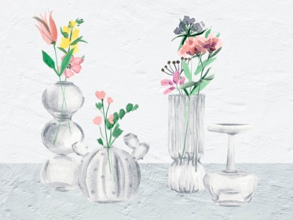 Picture of WILDFLOWER AND VASES II