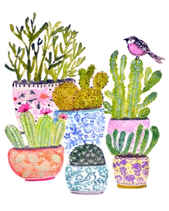 Picture of CACTUS AND PINK BIRD