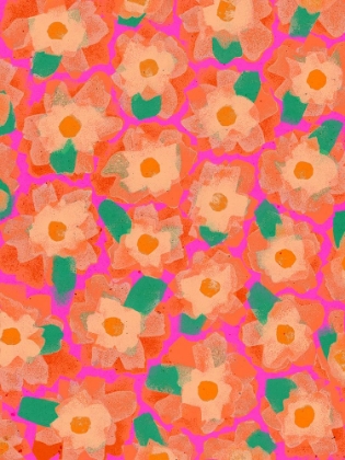 Picture of CUTE ORANGE FLOWER PATTERN