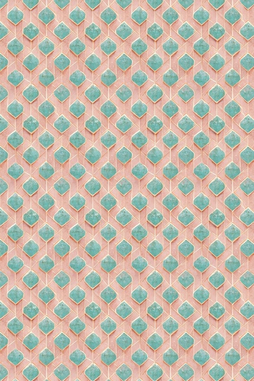 Picture of TURQUOISE RHOMBUS PATTERN