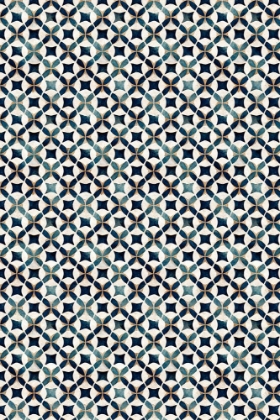 Picture of VINTAGE BLUE BEIGE PATTERN