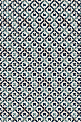 Picture of VINTAGE BLUE BEIGE PATTERN