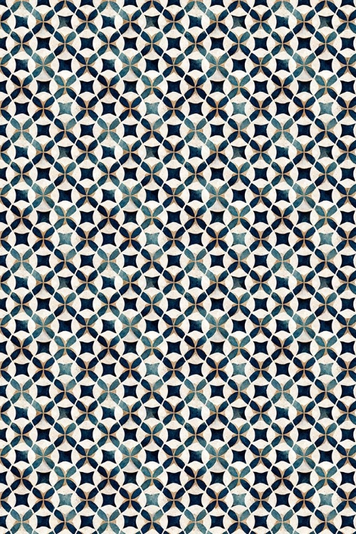 Picture of VINTAGE BLUE BEIGE PATTERN