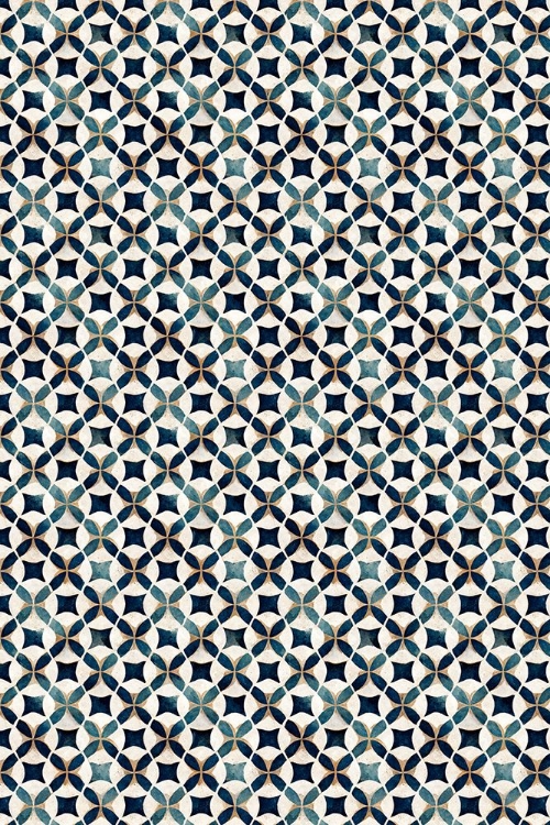 Picture of VINTAGE BLUE BEIGE PATTERN