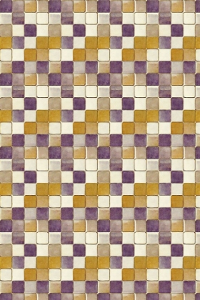 Picture of PURPLE AND OCHRE TILE PATTERN