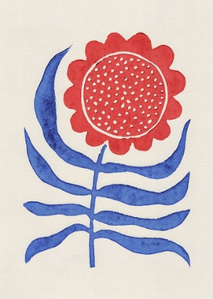 Picture of RED FLOWER / LINO PRINT