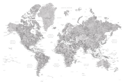 Picture of DETAILED WORLD MAP WITH CITIES, JIMMY