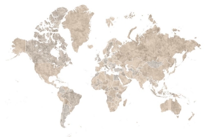 Picture of ABEY WORLD MAP NO LABELS