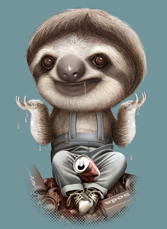 Picture of SLOTH DONT CARE
