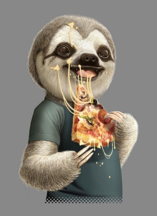 Picture of SLOTH EAT PIZZA