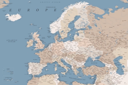 Picture of AMIAS DETAILED MAP OF EUROPE