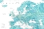 Picture of AQUAMARINE DETAILED MAP OF EUROPE