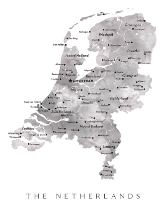 Picture of GRAY MAP OF THE NETHERLANDS