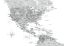 Picture of GRAY MAP OF USA AND THE CARIBBEAN SEA