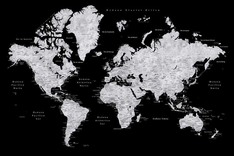 Picture of EBAN WORLD MAP IN SPANISH