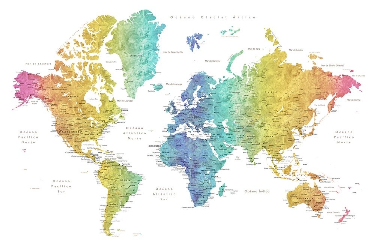 Picture of JUDE WORLD MAP IN SPANISH