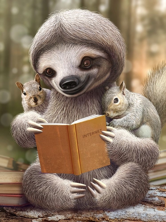 Picture of SLOTH SHARING KNOWLEDGE