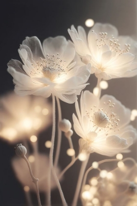 Picture of WHITE GLOWING FLOWERS