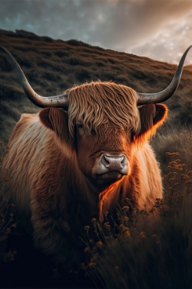 Picture of HIGHLAND COW WITH BIG HORNS