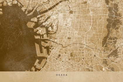 Picture of SEPIA MAP OF OSAKA
