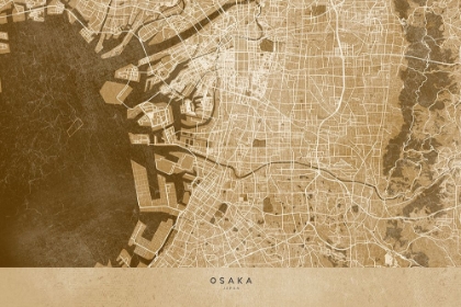 Picture of SEPIA MAP OF OSAKA