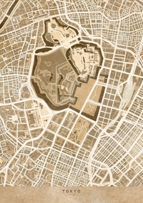 Picture of SEPIA MAP OF TOKYO
