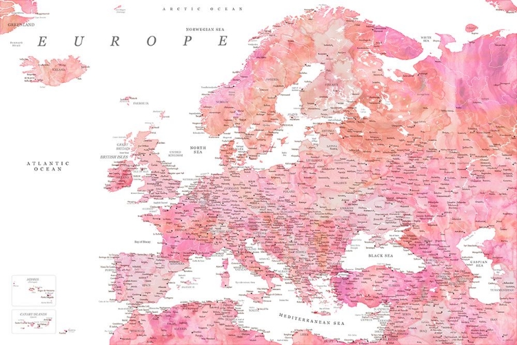 Picture of TATIANA DETAILED MAP OF EUROPE