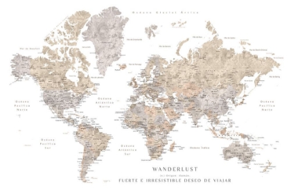 Picture of WANDERLUST WORLD MAP IN SPANISH