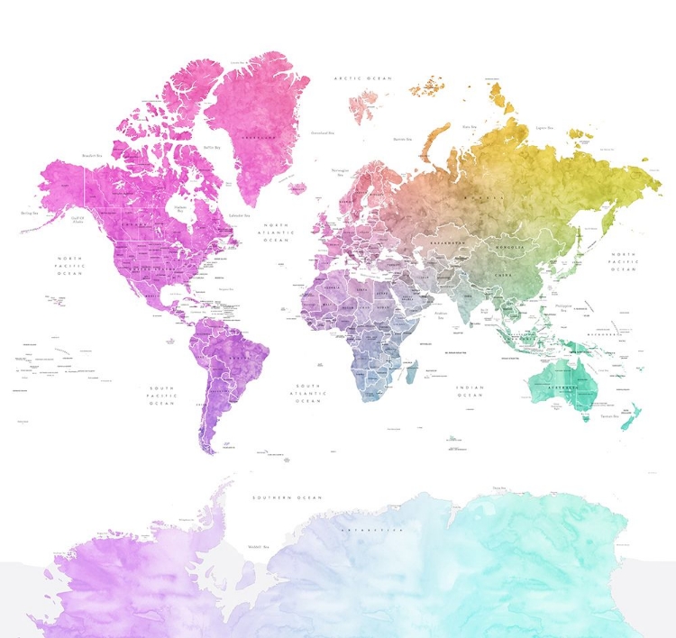 Picture of LEO WORLD MAP WITH COUNTRIES