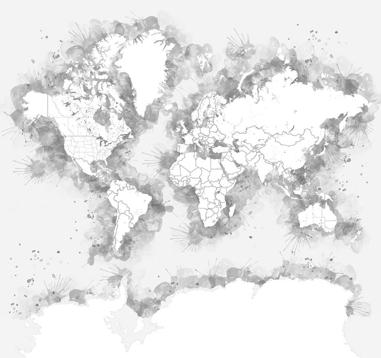 Picture of LOUISS WORLD MAP SILHOUETTE