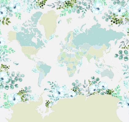 Picture of MARIE WORLD MAP WITH GREENERY