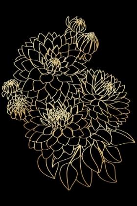 Picture of PACEY DAHLIAS BOUQUET IN GOLD AND BLACK
