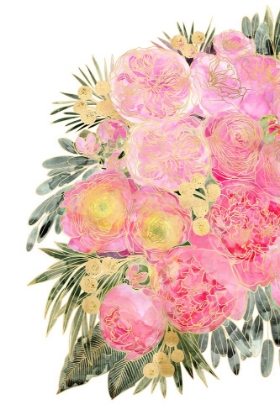 Picture of REKHA FLORAL ART IN LIGHT PINK WATERCOLOR