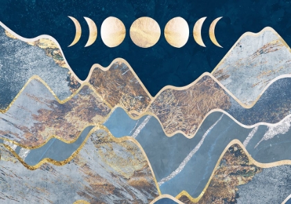 Picture of METALLIC MOON CYCLE IN THE MOUNTAINS