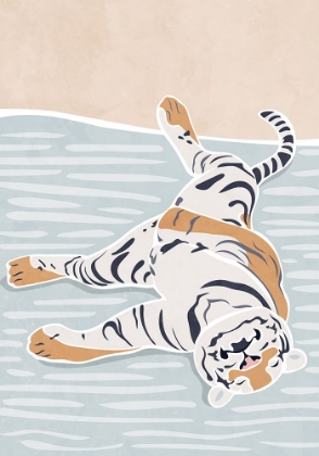 Picture of SCANDI SLEEPING TIGER CHILDRENS ART