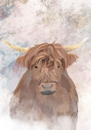 Picture of HIGHLANDS COW GOLD AND MARBLE